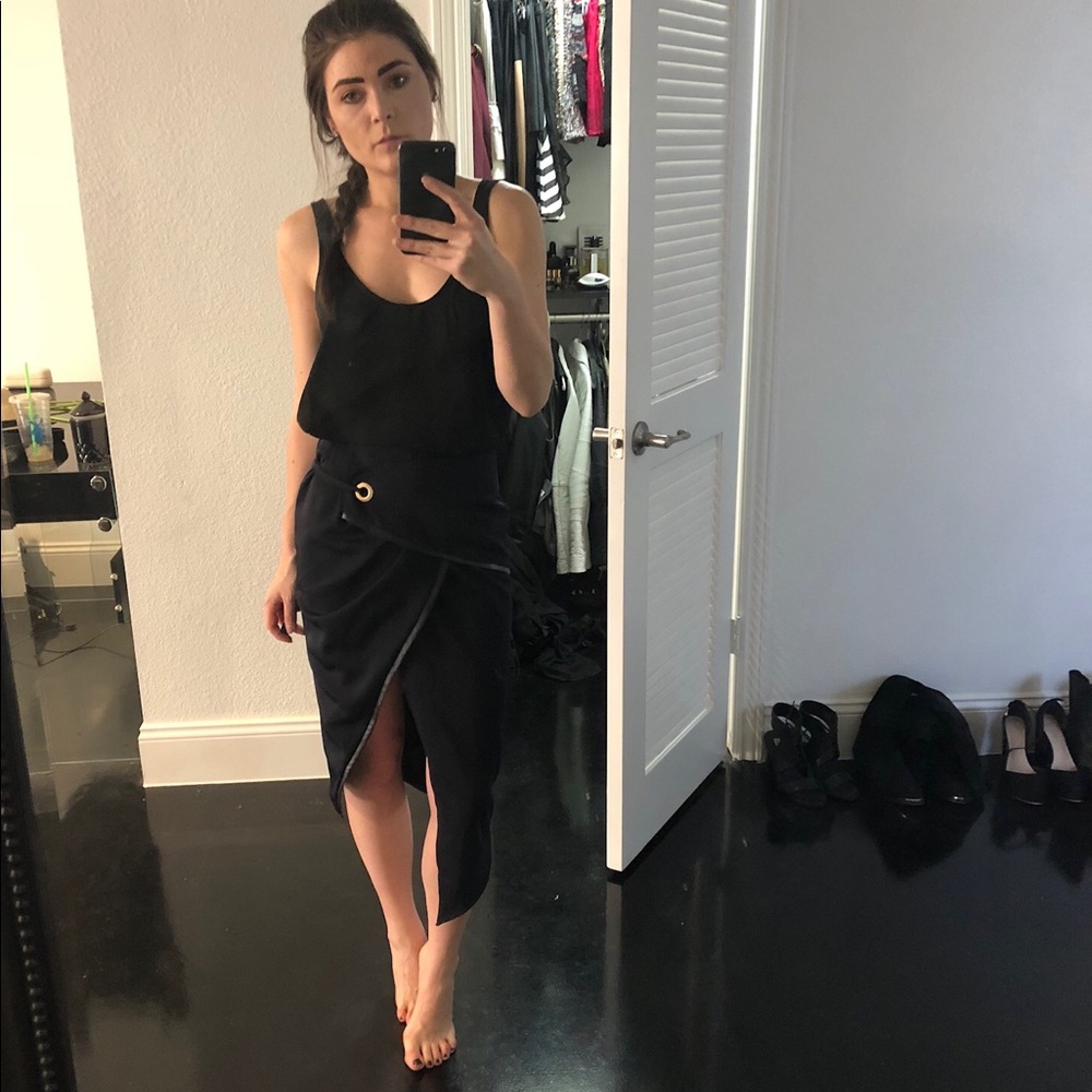 Navy wrap skirt (never worn, tags still on).